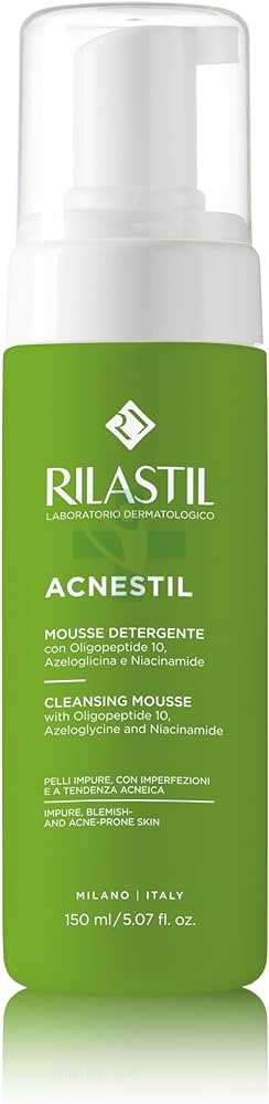 Rilastil Linea Acnestil Mousse Detergente Viso Pelli Grasse e Sensibili 150 ml