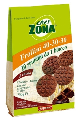 EnerZona Linea Alimentazione Dieta a ZONA Frollini Cacao 40-30-30
