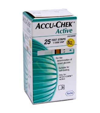 Accu-Chek Linea Controllo Glicemia Active 25 Strisce Rilevatrici Plasma