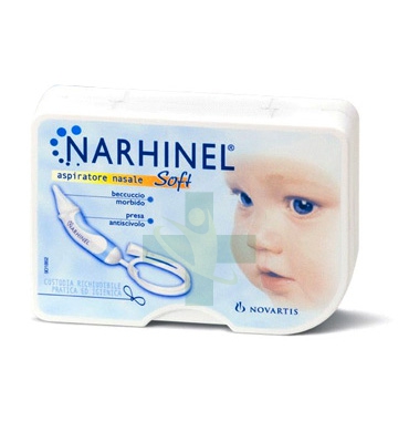 Narhinel Linea Pulizia Salute del Naso Aspiratore Muco Nasale + 2 Ricambi Soft