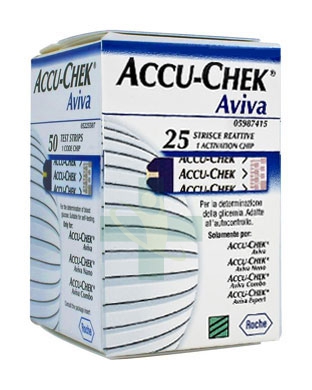 Accu-Chek Linea Controllo Glicemia Aviva 25 Strisce Rilevatrici