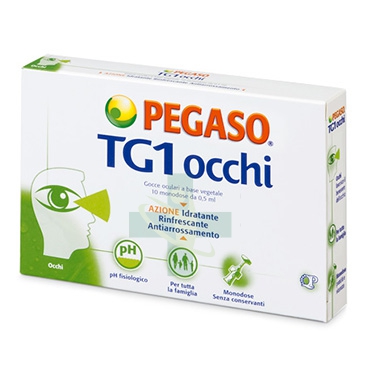 Pegaso Linea Salute degli Occhi TG1 Occhi Collirio Rinfrescante Monodose 10Fiale