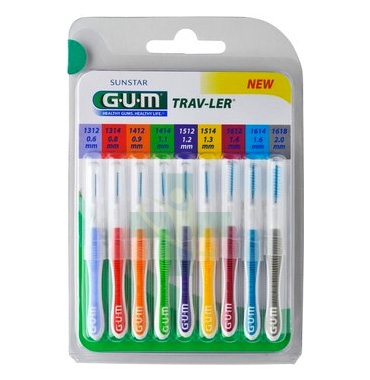 GUM Linea Igiene Dentale Quotidiana Trav-Ler 1614 4 Scovolini Misura 1,6 mm