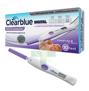 Clearblue Linea Gravidanza 10 Test di Ovulazione Digitali Doppio Indicatore Orm