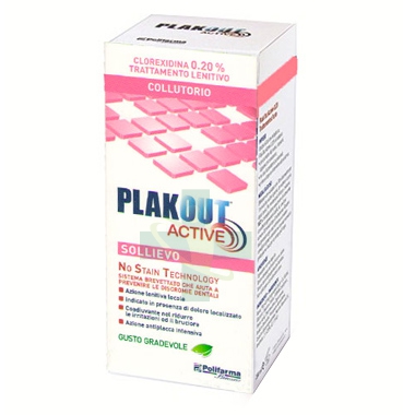 Polifarma Linea Igiene Dentale Plakout Active Sollievo 0,20 Collutorio 200 ml