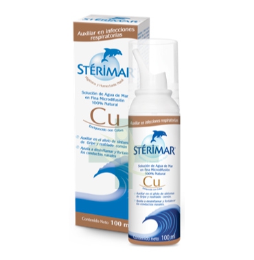 Sterimar Linea Pulizia e Salute del Naso CU Spray Nasale Acqua di Mare 100 ml