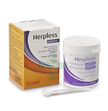 Candioli Linea Animali Domestici Herpless Polvere Gatti Integratore Mangime 30 g