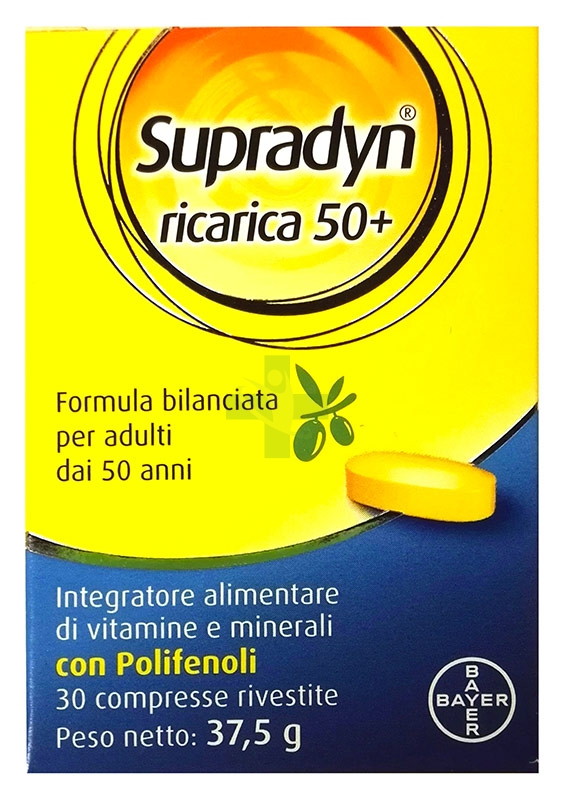 Supradyn Vitamine e Minerali Ricarica 50+ Integratore 30 Cp