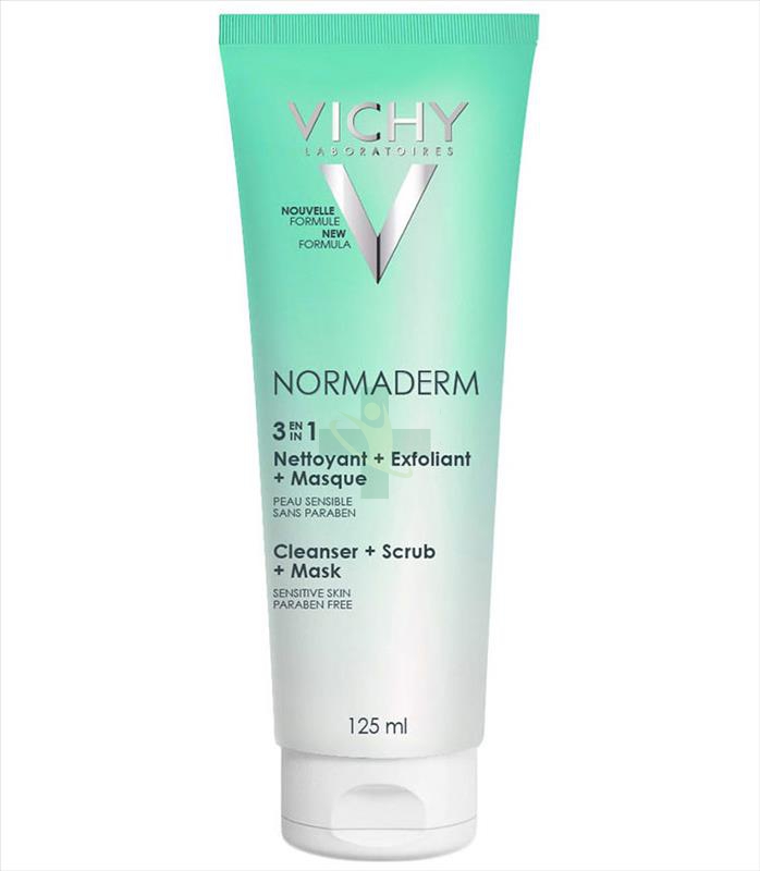 Vichy Linea Normaderm Tri-Activ 3 in 1 Detergente Esfoliante Maschera 125 ml