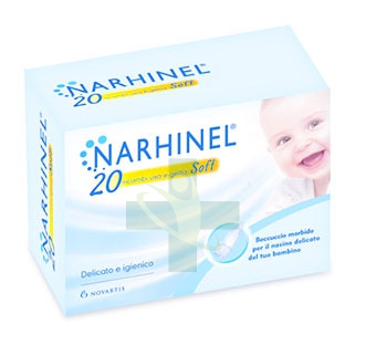 Narhinel Linea Pulizia Salute del Naso 20 Ricambi Soft per Aspiratore Nasale