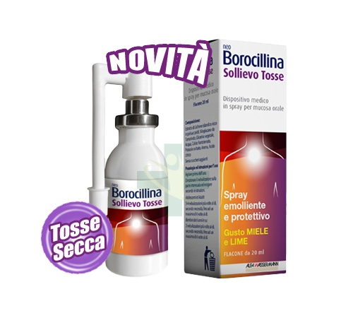 Alfa Wassermann Linea Tosse Neo Borocillina Sollievo Spray Tosse Secca 20 ml