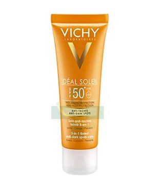 Vichy Linea Ideal Soleil SPF50+ Protezione Anti-Macchie 3 in 1 Colorata 50 ml