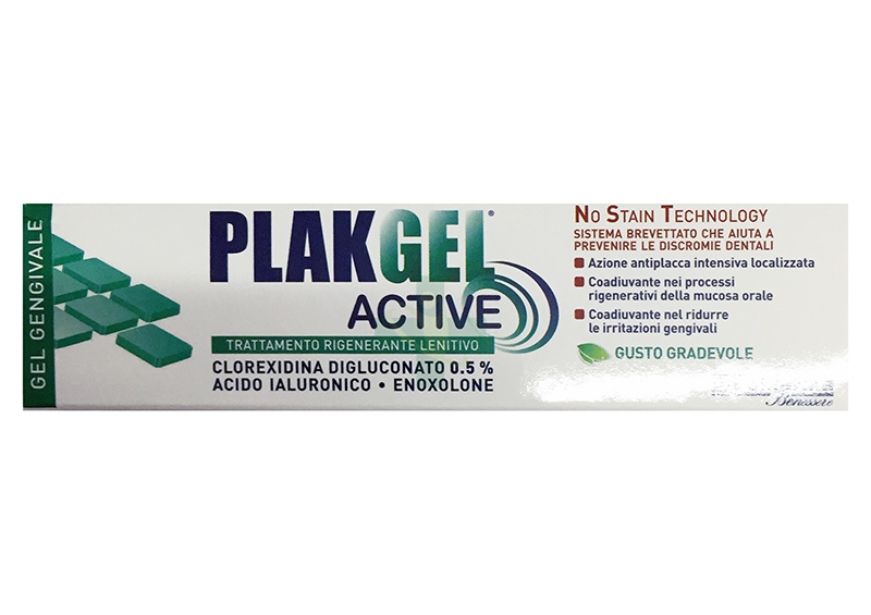 Polifarma Linea Igiene Dentale Plak Gel Active 0,5 con Acido Ialuronico 30 ml