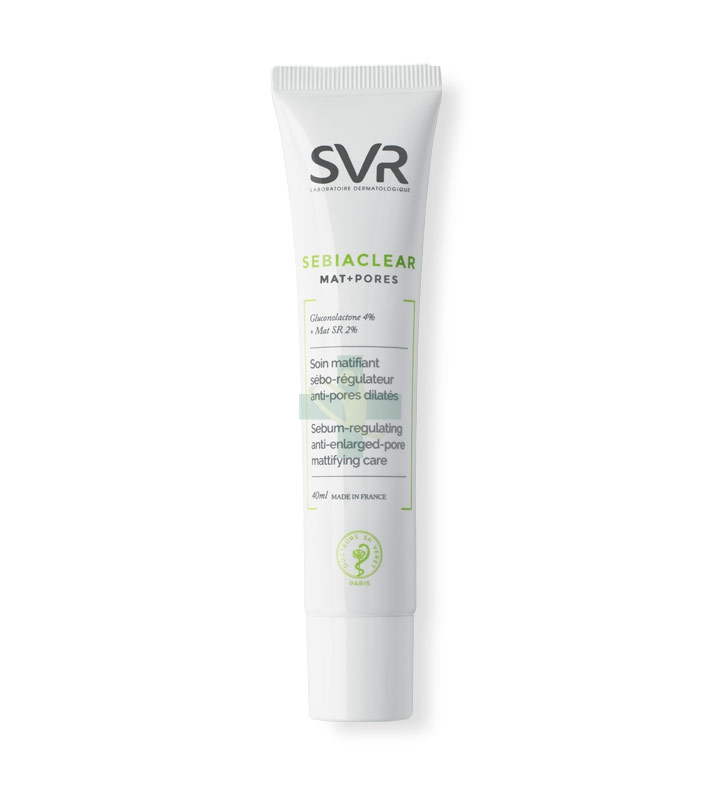 SVR Linea Sebiaclear Mat + Pores Trattamento Sebo-Regolatore Pelli Grasse 40 ml