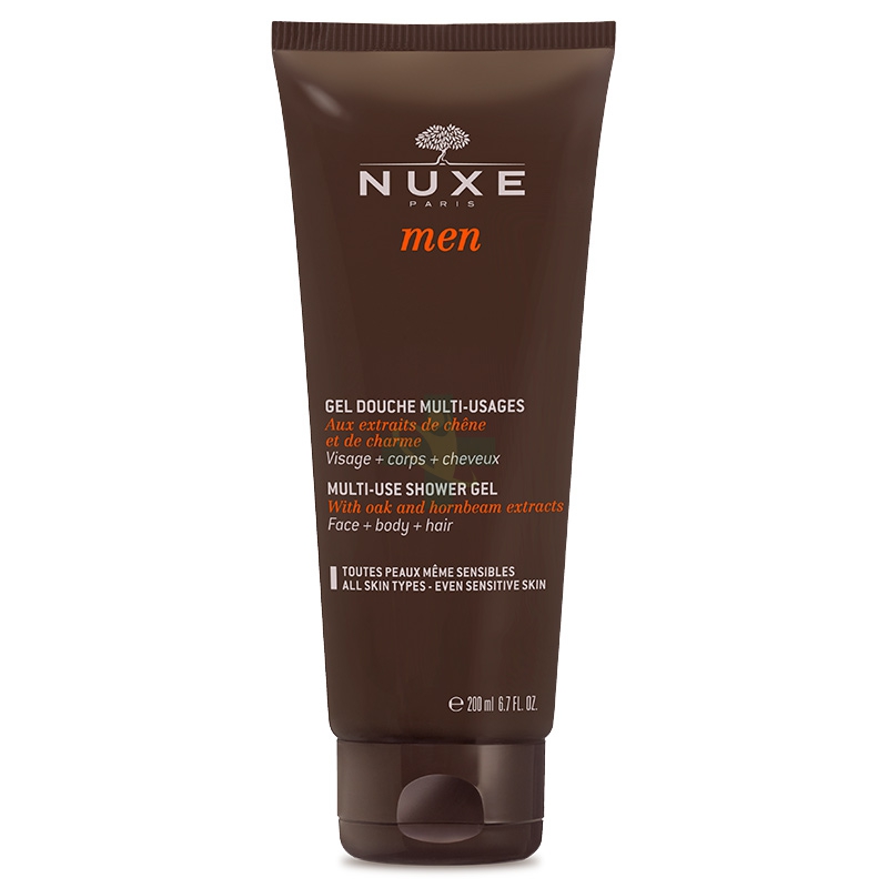 Nuxe Linea Men Gel Douche Gel Detergente Idratante Uomo Viso Corpo Capelli 200ml