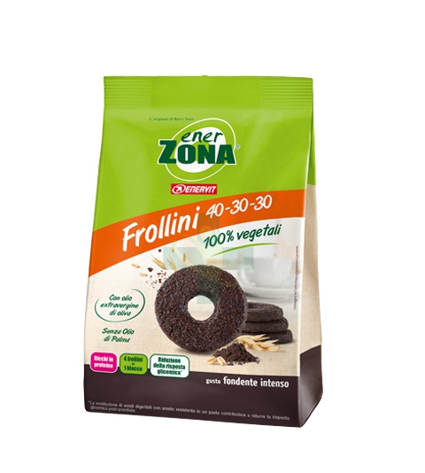 EnerZona Linea Alimentazione Dieta a ZONA Frollini 40-30-30 Fondente Intenso