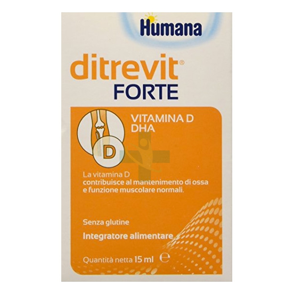 Humana Linea Apparato Osseo Ditrevit Forte Integratore Alimentare Gocce 15 ml