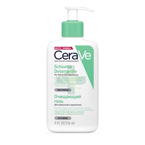 CeraVe Linea Detersione Viso Corpo Foaming Cleanser Schiuma Detergente 236 ml