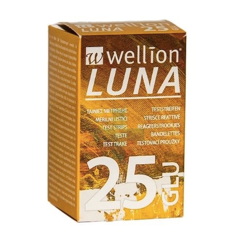 Wellion Linea Controllo Glicemia Luna 25 Strisce Rilevatrici Plasma