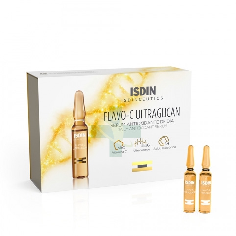 ISDIN Linea Isdinceutics Flavo-C Ultraglican Siero Viso Antiossidante 30 Fiale