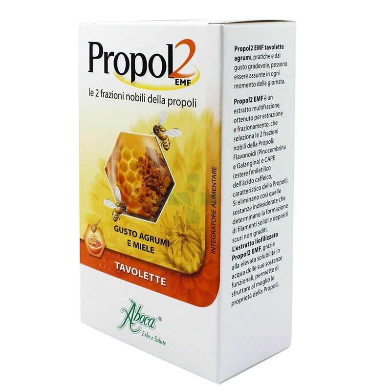 Aboca Integratori Linea Benessere Gola Propol2 EMF Adulti 30 Tavolette Agrumi
